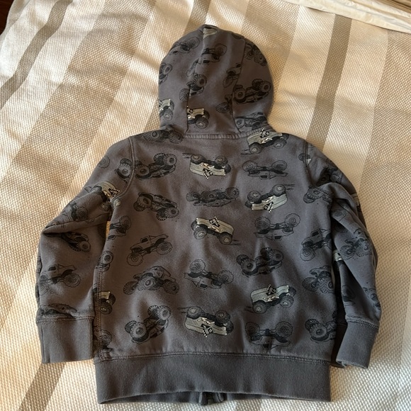 ♻️4/20$♻️ Carters Monster Truck Zip Up Hoodie EUC says sz 7 listing as a 5! - Picture 3 of 3